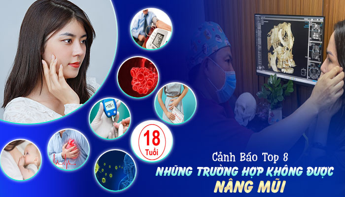 Những trường hợp không được nâng mũi